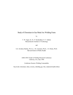 Study of Chromium in Gas Metal Arc Welding Fume
