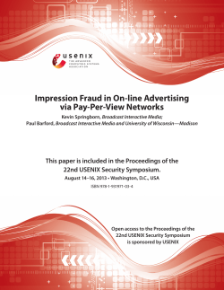 Impression Fraud in On-line Advertising via Pay-Per-View