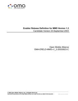 Enabler Release Definition for MMS Version 1.2