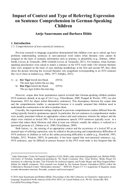 Impact of Context and Type of Referring Expression on Sentence