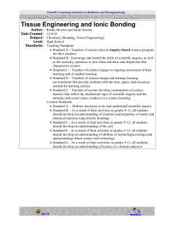 Tissue Engineering and Ionic Bonding