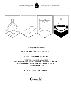 Flight Control Failure, Pacific Coastal Airlines, de Havilland DHC-6