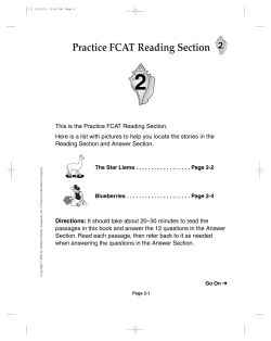 Practice FCAT Reading Section