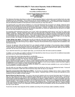 Disclosure of Account Information - Central Coast Federal Credit