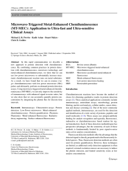 Microwave-Triggered Metal-Enhanced Chemiluminescence (MT