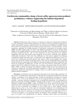 Earthworm communities along a forest