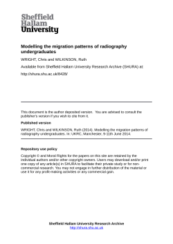 Modelling the migration patterns of radiography undergraduates