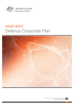 Defence Corporate Plan 2015-2016