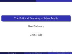 The Political Economy of Mass Media