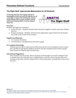 Piecewise-Defined Functions