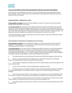 Terms and Conditions for Enhancements