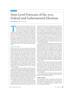 State-Level Forecasts of the 2012 Federal and Gubernatorial Elections