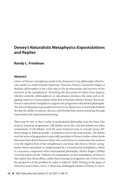 Expostulations and Replies - Purdue e-Pubs