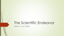 The Scientific Endeavor