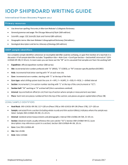 IODP shipboard writing guide - International Ocean Discovery