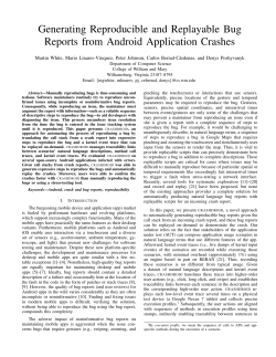 Generating Reproducible and Replayable Bug Reports from