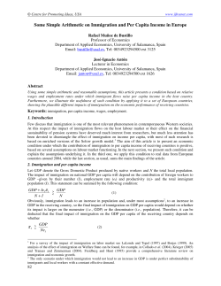 Some Simple Arithmetic on Immigration and Per Capita Income in