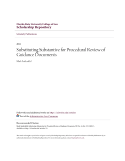Substituting Substantive for Procedural Review of Guidance