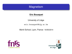 Magnetism - Sciencesconf.org