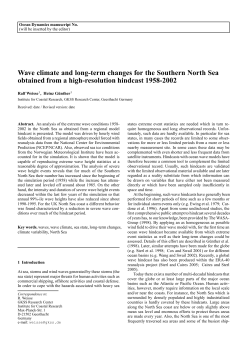 Wave climate and long-term changes for the Southern North Sea
