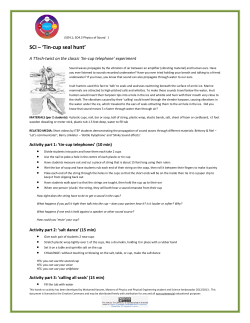 SCI – `Tin-cup seal hunt`