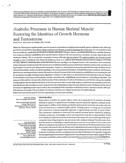 Anabolic Processes in Human Skeletal Muscle: Restoring the