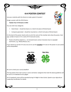 4-h poster contest - 4