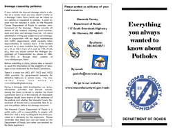 brochure potholes 2011.pub - Macomb County Department of Roads