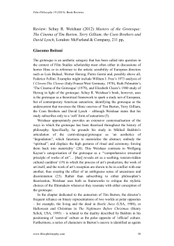 Review: Schuy R. Weishaar (2012) Masters of the - Film