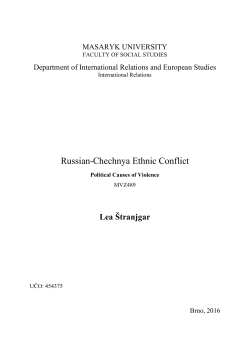 Russian-Chechnya Ethnic Conflict