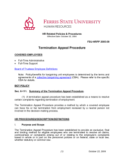 Termination Appeal Procedure