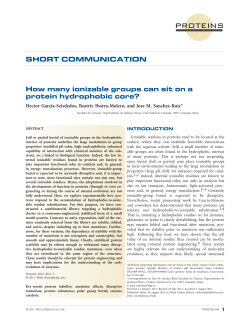 How many ionizable groups can sit on a protein hydrophobic core?