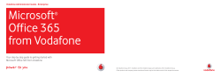 Microsoft&reg; Off ice 365 from Vodafone