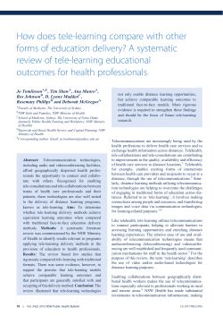 How does tele-learning compare with other forms of education