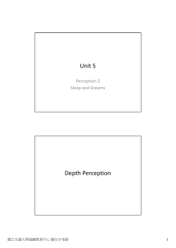 Unit 5 Depth Perception