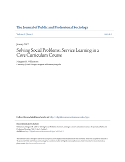 Solving Social Problems: Service Learning in a Core Curriculum