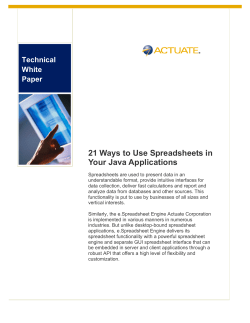 21 Ways to Use Spreadsheets in Your Java Applications