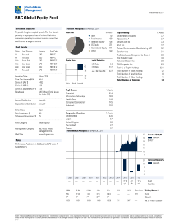 Monthly update - RBC Global Asset Management