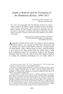 Depth to Bedrock and the Formation of the