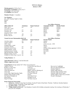 ASC Minutes January 2014