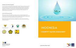 Indonesia Country Water Assessment