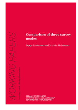 Comparison of three survey modes