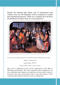 Preventing Failure in International Joint Ventures