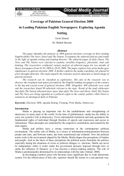 Coverage of Pakistan General Election 2008 in Leading Pakistan