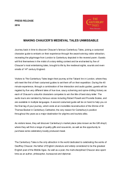 making chaucer`s medieval tales unmissable