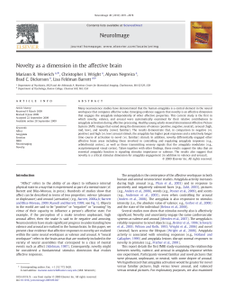 Novelty as a dimension in the affective brain