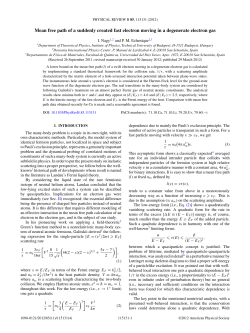 Mean free path of a suddenly created fast electron moving in a