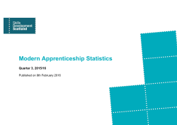 Modern Apprenticeship Statistics Quarter 3, 2015/16