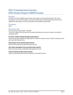DNA Status NDM