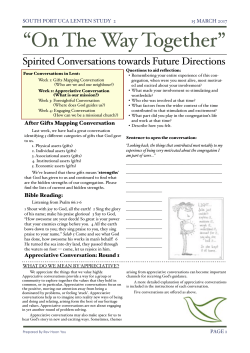 Lenten study 2017 OTWT-2 - Port Melbourne Uniting Church